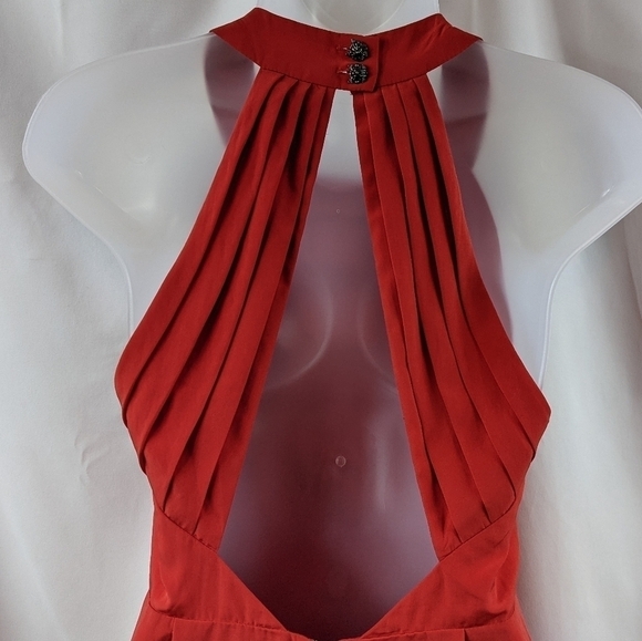 BCBGERATION Pleated Halter Style Dress Sz 2 - Picture 6 of 15